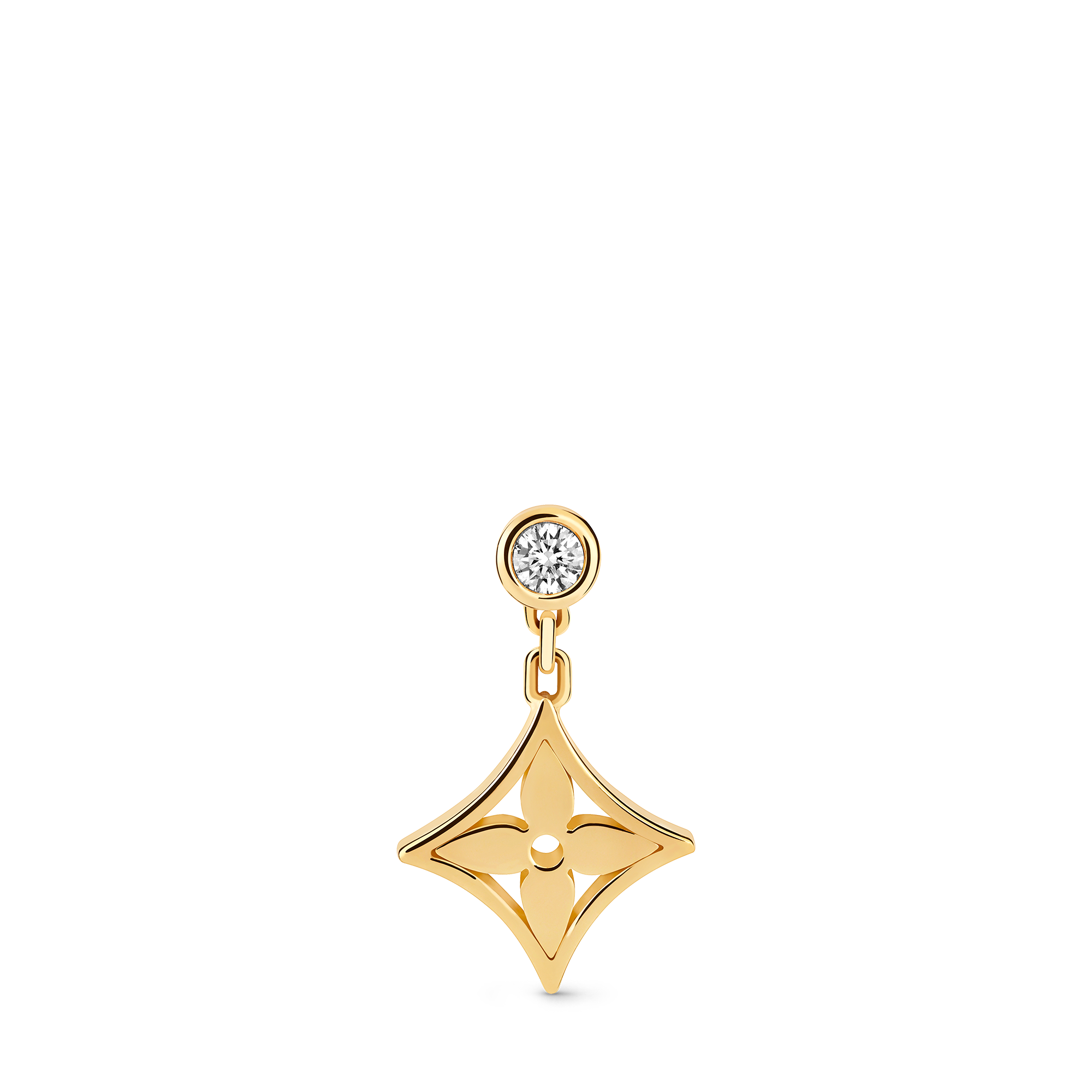 Idylle Blossom Ear Stud, Yellow Gold And Diamond - Per Unit